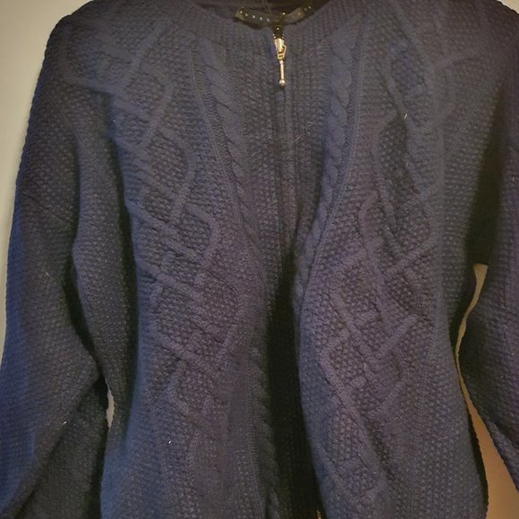 Zip-up Cashmeres Sweater made in Scotland - Picture 8 of 13